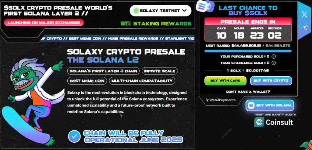 Altcoin Solaxy ($SOLX) — altcoin koji mijenja pravila igre