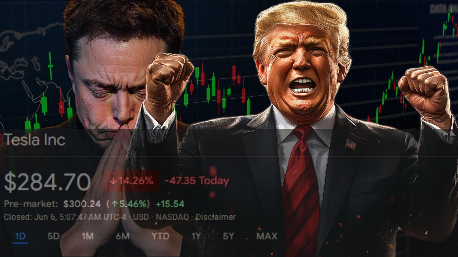 Trump v Musk: crypto market dives but bullish sentiment prevails