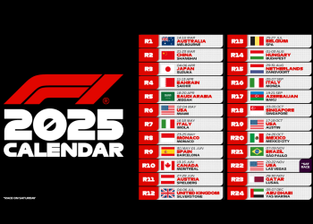 formula 1 new calendar 2025