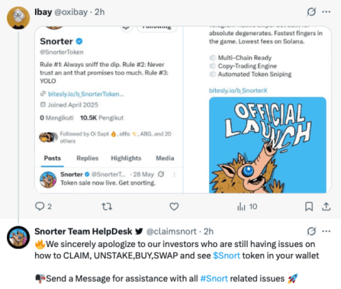 Snorter Team Help Desk via X.
