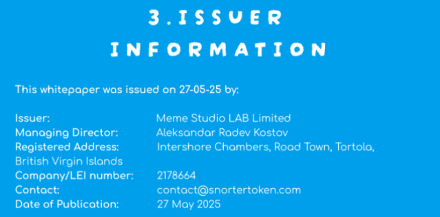 What is Snorter Token: Snorter Token issuer information.