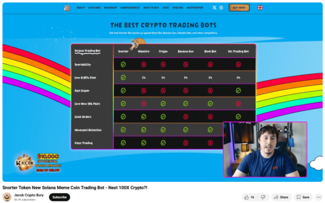 Snorter Token introduction via Jacob Crypto Bury.
