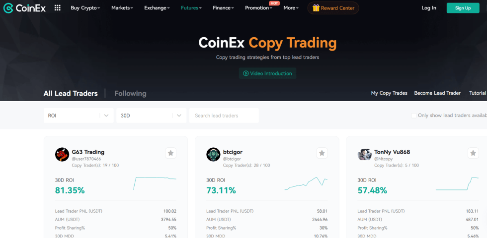 piattaforme copy trading - coinex