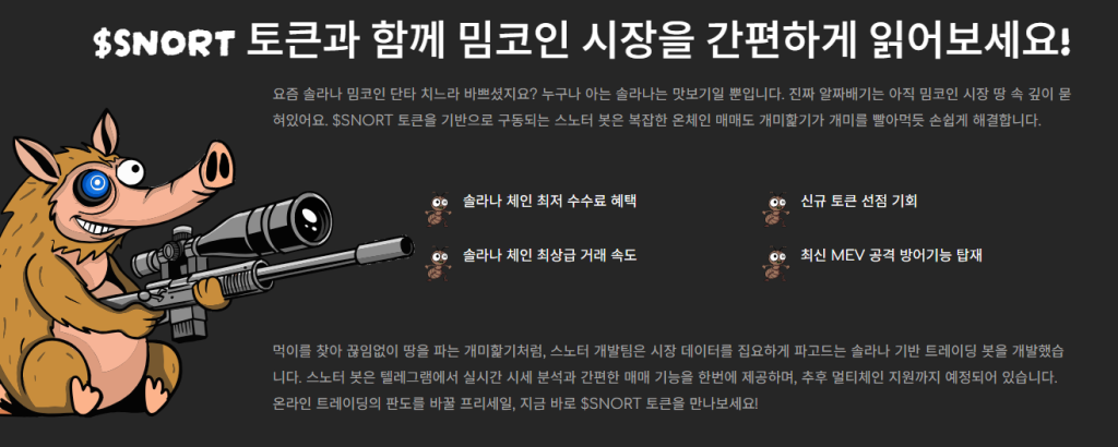 스노터 토큰 구매방법