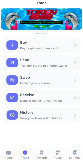 Best Wallet maka galvenās funkcijas