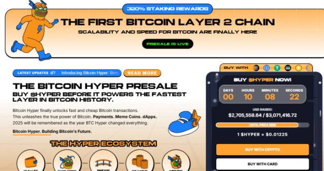 Bitcoin Hyper presale page