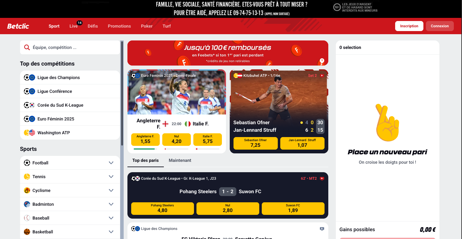 Betclic casino sans wager