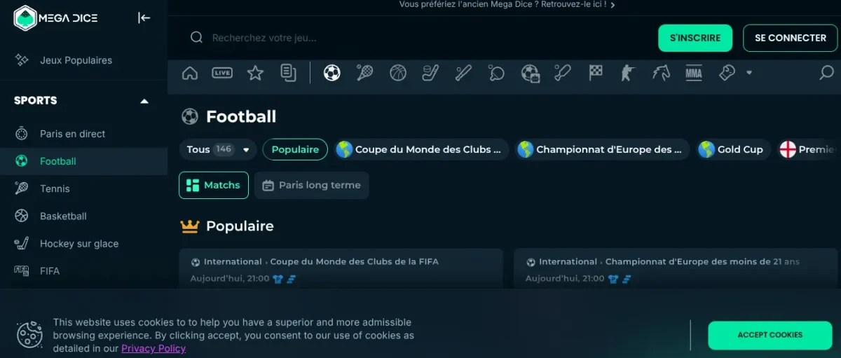 casino en ligne avec retrait instantané - MegaDice Casino