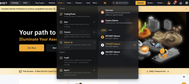 ETH Options Trading With Bybit.
