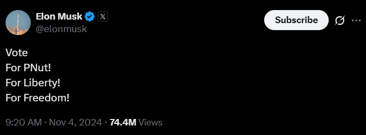 Elon Musk พูดถึง PNUT