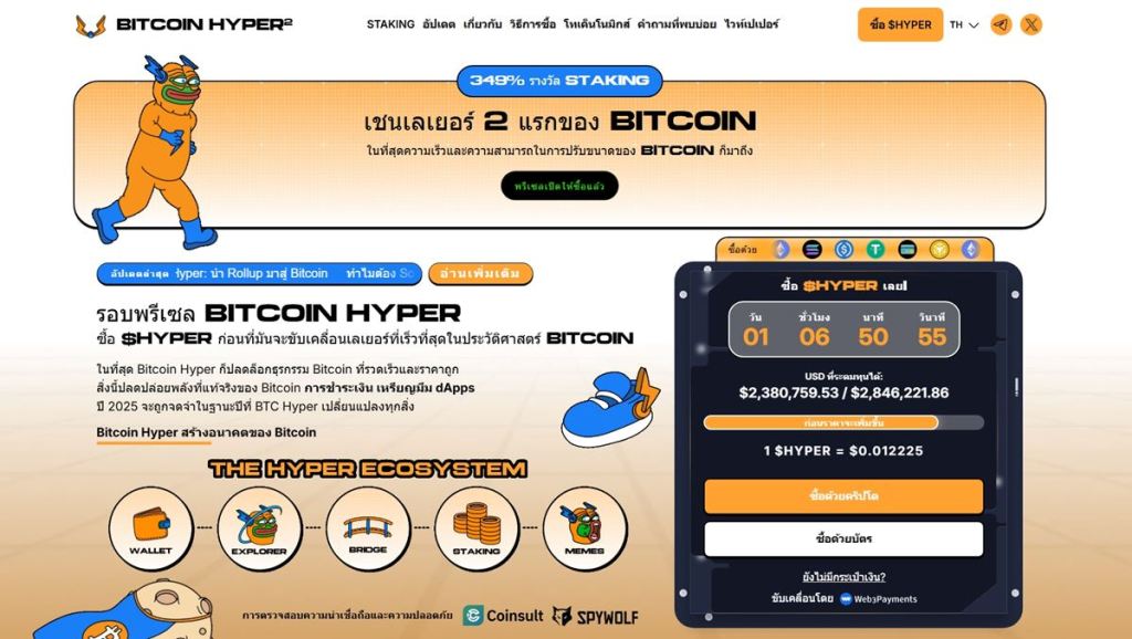 Bitcoin Hyper ($HYPER): ปลดล็อกศักยภาพใหม่ของ Bitcoin ด้วย Layer-2