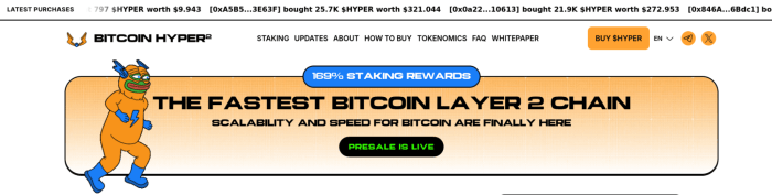 $HYPER’s official presale banner.