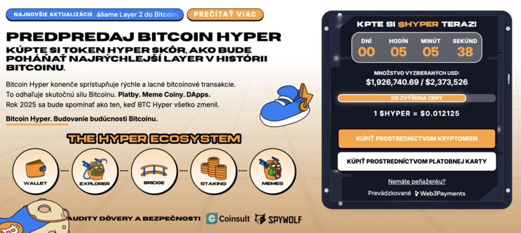 Bitcoin Hyper top altcoiny