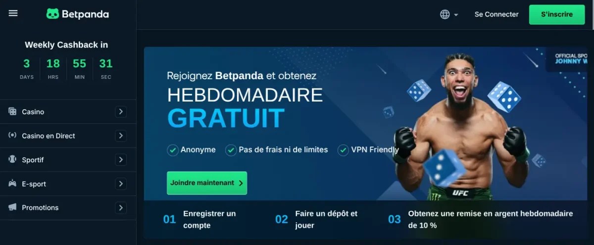Casino retrait instantané - BetPanda
