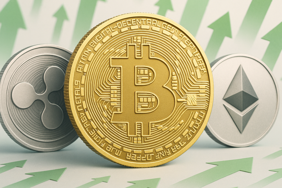 Top 3 crypto voorspellingen: BTC pumpt $121K voorbij, ETH stijgt naar $3,000, XRP klimt boven $3