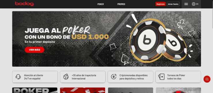 Si te gustan las salas de póker online con bonos, Bodog ofrece hasta 1.000 dólares de bienvenida