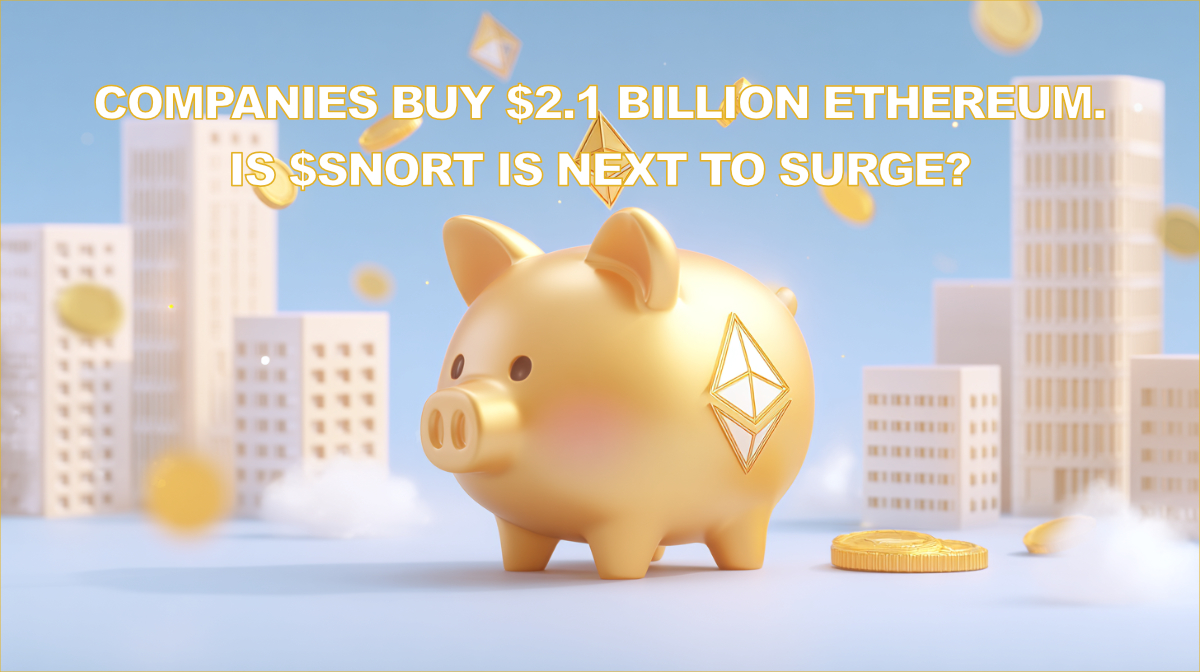 Corporate Treasuries Buy $2.1 Billion Ethereum In One Month: $SNORT to Surge Next?