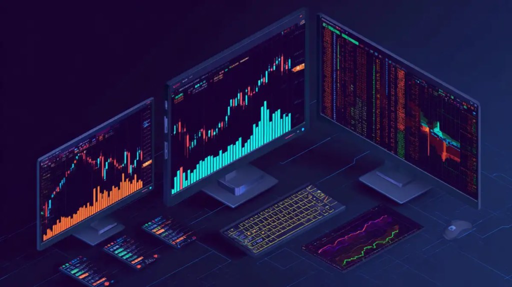 先物仮想通貨取引所風のPC