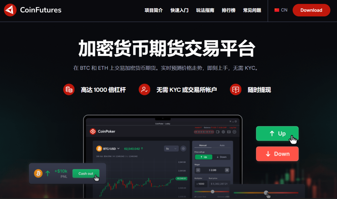 Coinfutures加密貨幣期貨交易平台評論 新手使用指南