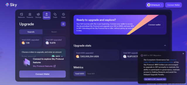 MakerDAO/Sky upgrade.