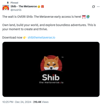 Shib the Metaverse on Twitter.