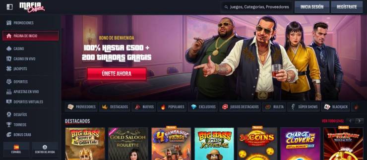 Mafia Casino es la opción más recomendada para probar juegos de tragaperras como Megaways