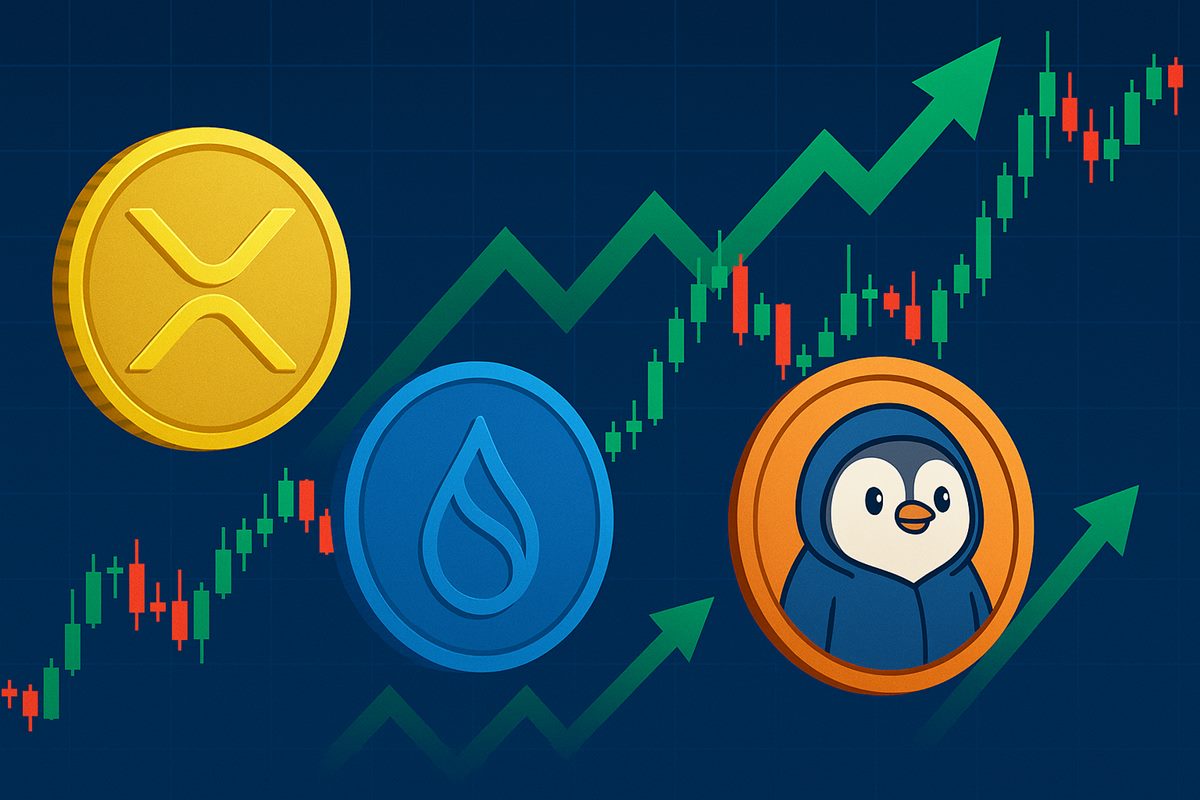 XRP、Sui、Pudgy Penguinsが来週にも過去最高値更新の可能性──注目のアルトコイン