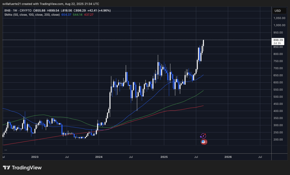 BNB reaching new ATH | Source: BNBUSDT chart on TradingView