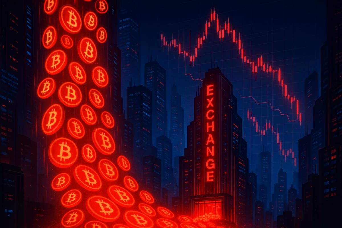 แรงเทขายหนัก! Bitcoin มูลค่า 2.2 พันล้านดอลลาร์ทะลักเข้า Exchange