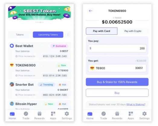 Best Wallet upcoming tokens