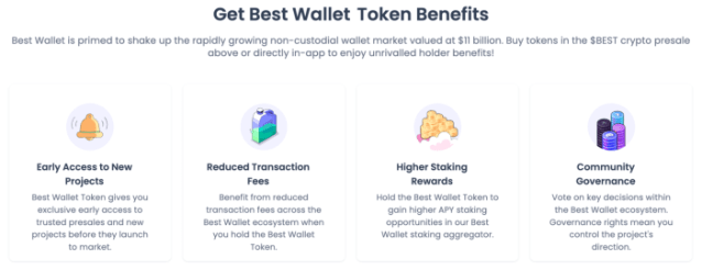 Best Wallet token ($BEST) benefits for holders.