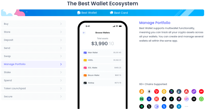 Best Wallet’s key features and expanding blockchain support.