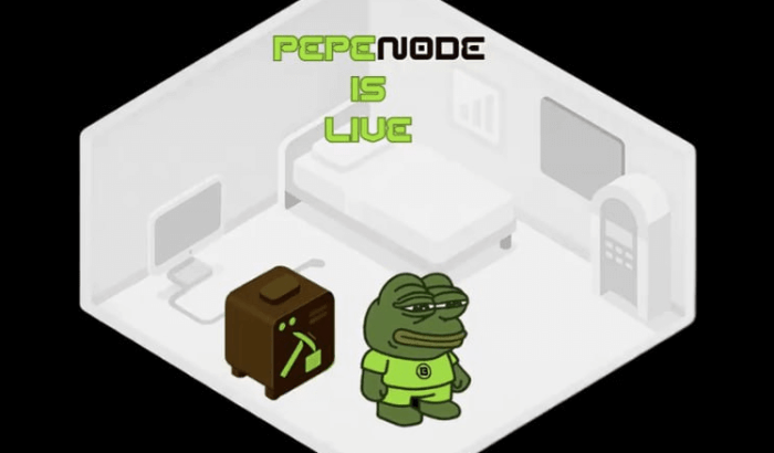 PepeNode’s mine-to-earn game has simple graphics compatible with desktop and mobile.