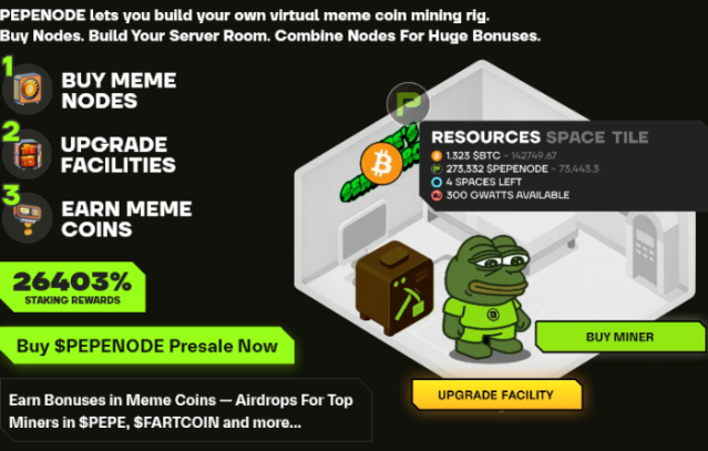 PepeNode mining game