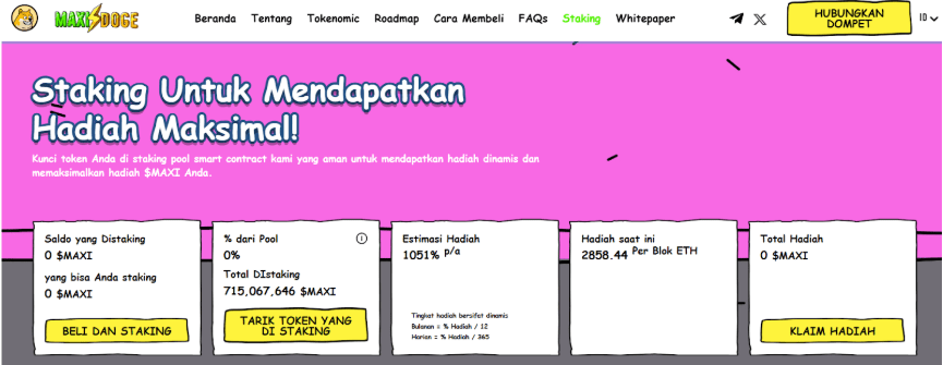 Staking - Prediksi Harga Maxi Doge