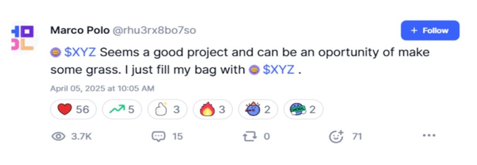 Bullish Mood on $XYZ
