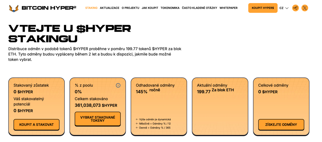 Staking kryptoměn - $HYPER
