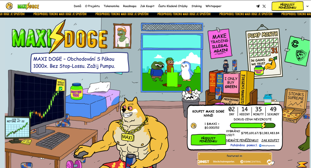 Oficiální web Maxi Doge