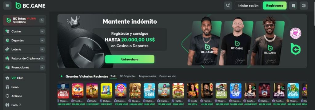 Las apuestas deportivas con Ethereum están siempre habilitadas en BC.Game