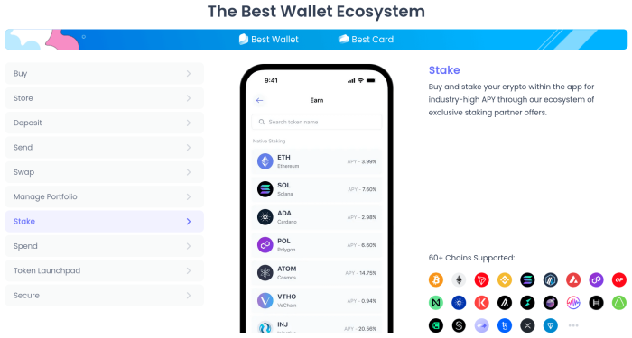 Best Wallet ecosystem includes a staking aggregator with higher rewards for holders.