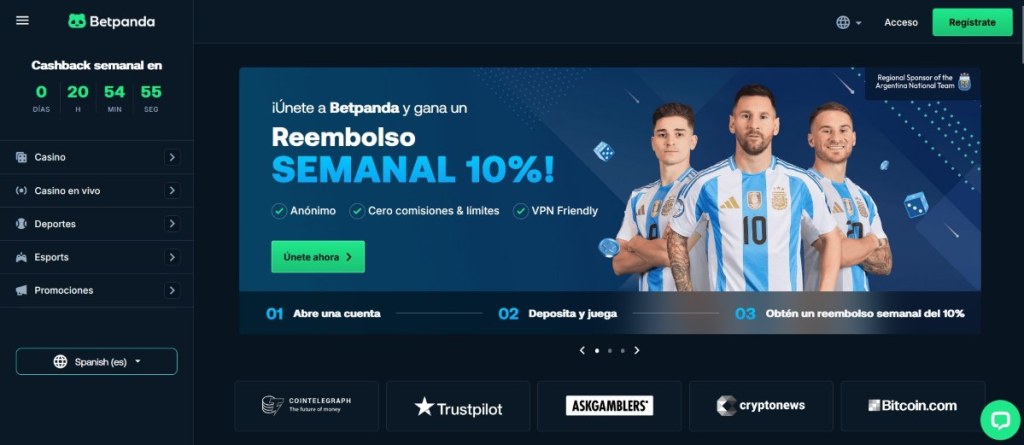 Betpanda habilita apuestas con ETH desde su sitio web