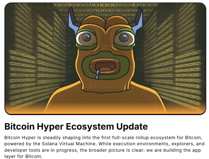 bitcoin hyper ecosystem update