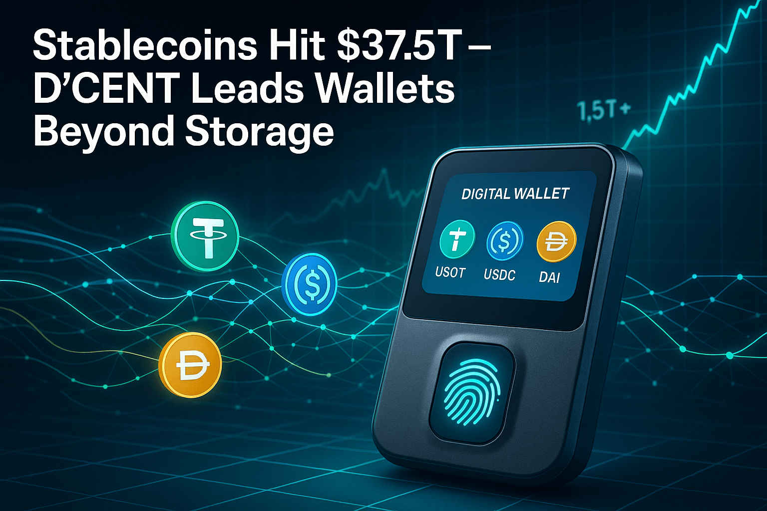 Stablecoins Hit $37.5T: How Stablecoins Are Turning Wallets Like D’CENT Into Action Hubs.