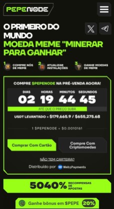 homepage do pepenode