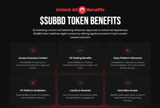 The benefits of joining the SUBBD Token presale.