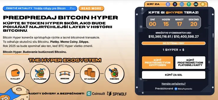 token HYPER predpredaj