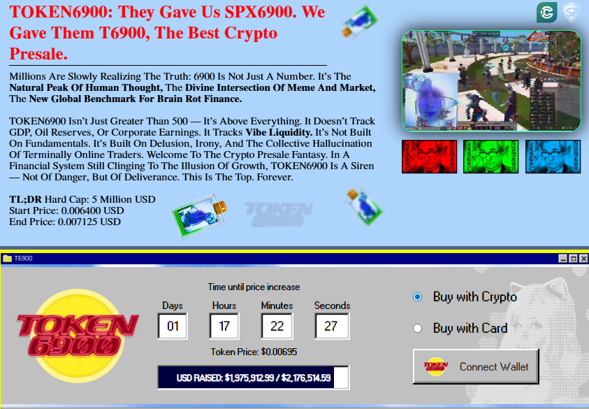 TOKEN6900 — mēmu un lietderīguma apvienojums, izmantojot Solana impulsu