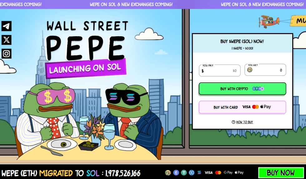 Wall Street Pepe (WEPE) gatavojas jaunam kāpumam ar Solana paplašināšanos