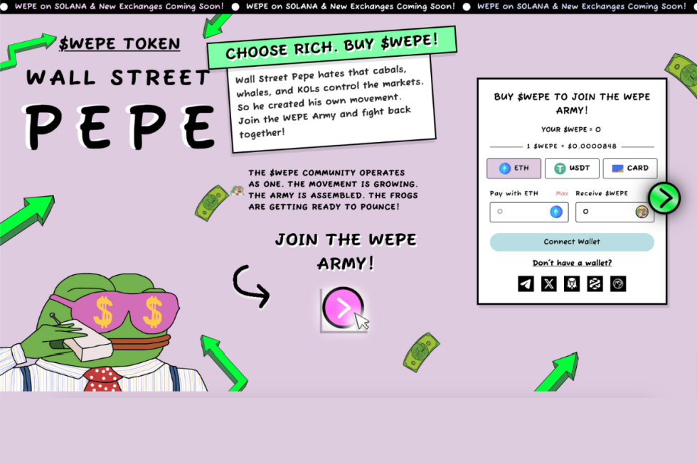 crypto wall street pepe presale