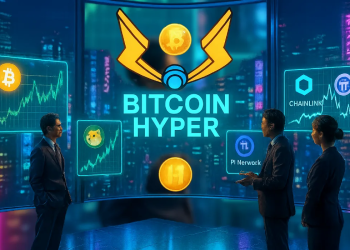 仮想通貨 おすすめ 2025 – ドージコイン、チェーンリンク、パイコイン、そして新注目のBitcoin Hyperが登場する暗号資産市場のイメージ